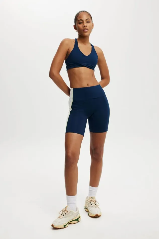 Ultra Soft Elastic Racer Crop Dark Water Sharp Green Women Cotton On Tops