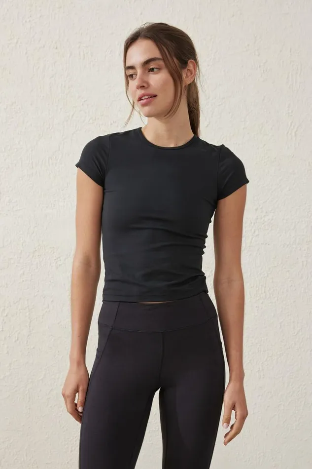 Ultra Soft Fitted Tshirt Black Women Cotton On Tops