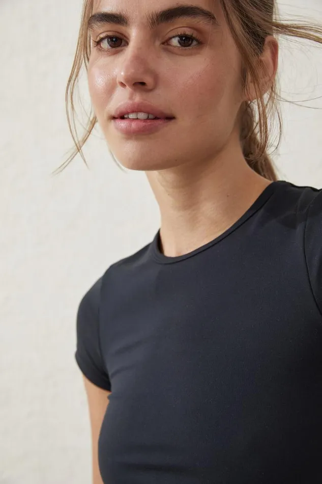 Ultra Soft Fitted Tshirt Black Women Cotton On Tops Ultra Soft Fitted Tshirt Black Women Cotton On Tops