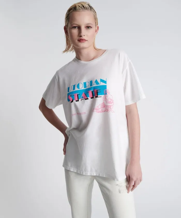 UTOPIAN MIAMI STATE ORGANIC UNISEX TEE Women One Teaspoon Tees and Tanks UTOPIAN MIAMI STATE ORGANIC UNISEX TEE Women One Teaspoon Tees and Tanks