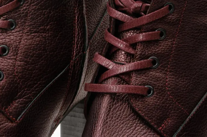 Vinci Leather Boots and Booties The Melo Burgundy Leather Natural Mid Calf Platform Heel Boot 8211 Women