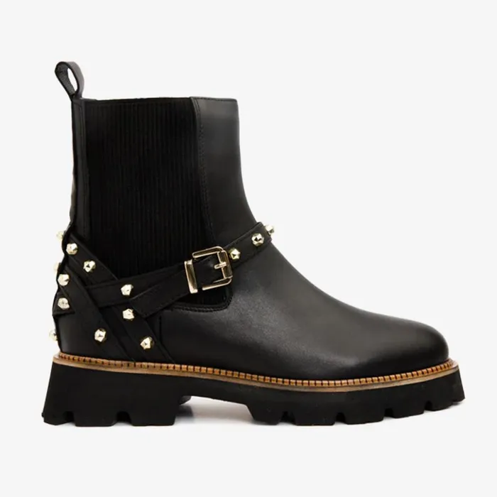 Vinci Leather Boots and Booties The Rabah Black Leather Boot 8211 Women