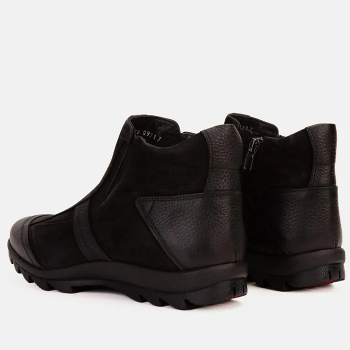 Vinci Leather Boots The Montreal Suede Black Leather Casual ZipUp Ankle Boot 8211 Men