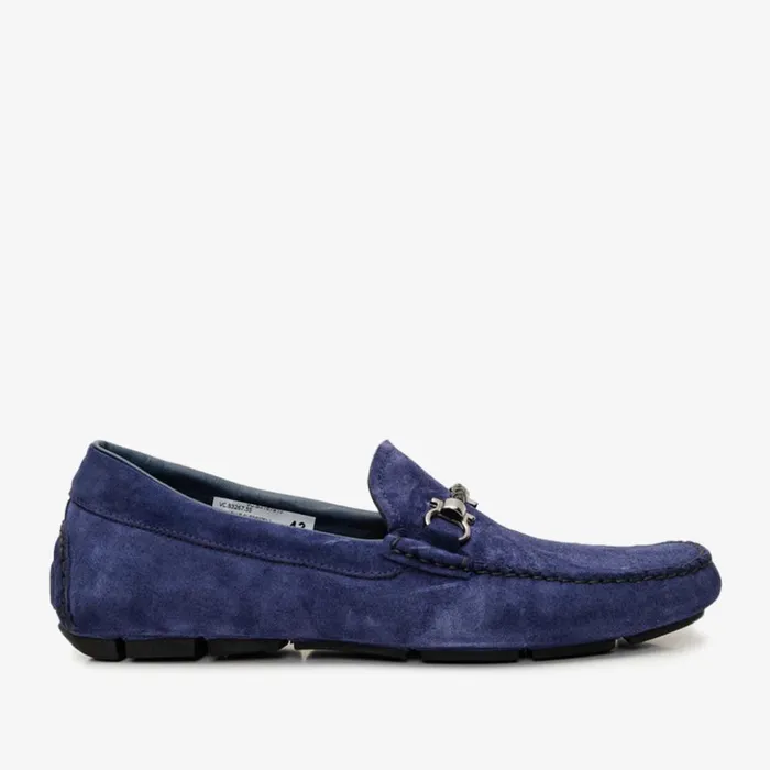 Vinci Leather Dress Shoes The Bari Navy Blue Suede Leather Bit Drive Loafer Shoe 8211 Men Vinci Leather Dress Shoes The Bari Navy Blue Suede Leather Bit Drive Loafer Shoe 8211 Men