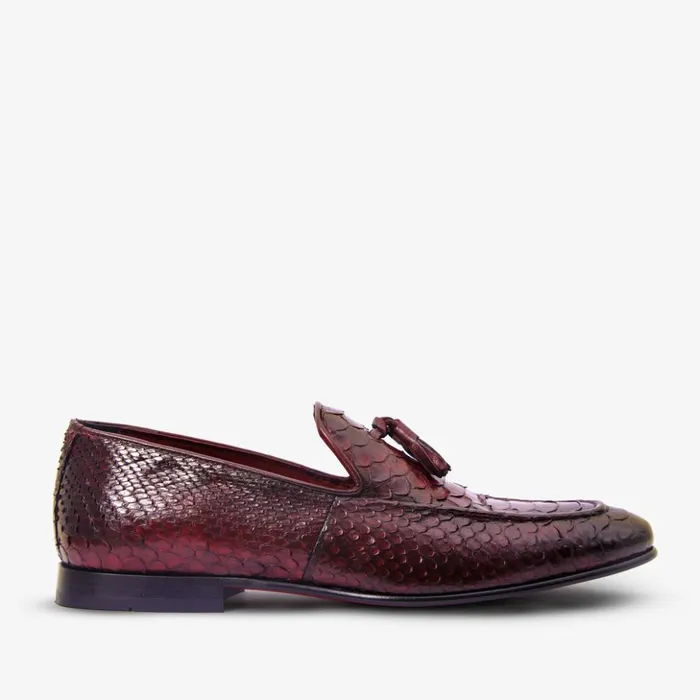 Vinci Leather Dress Shoes The Bethesda Burgundy Pyhtn Skin Leather Tassel Loafer Shoe 8211 Men Vinci Leather Dress Shoes The Bethesda Burgundy Pyhtn Skin Leather Tassel Loafer Shoe 8211 Men