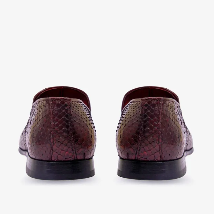 Vinci Leather Dress Shoes The Bethesda Burgundy Pyhtn Skin Leather Tassel Loafer Shoe 8211 Men
