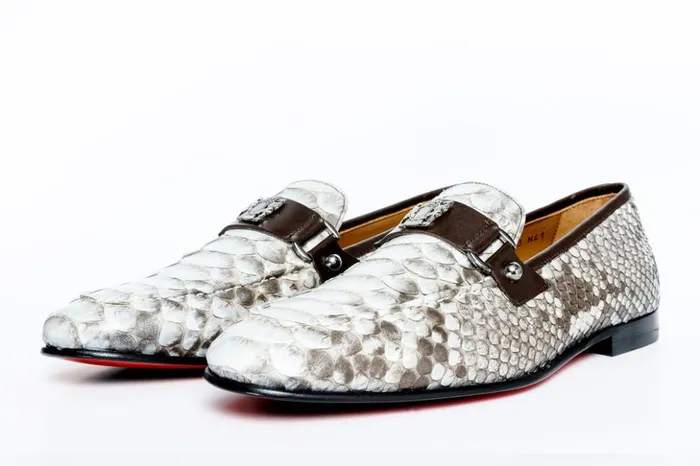 Vinci Leather Dress Shoes The Boss Pyth Naturel White Color Bit Loafer Shoe 8211 Men