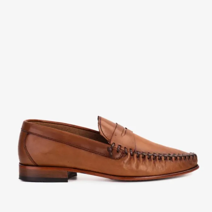 Vinci Leather Dress Shoes The Eregli Tan Leather Penny Loafer Shoe 8211 Men