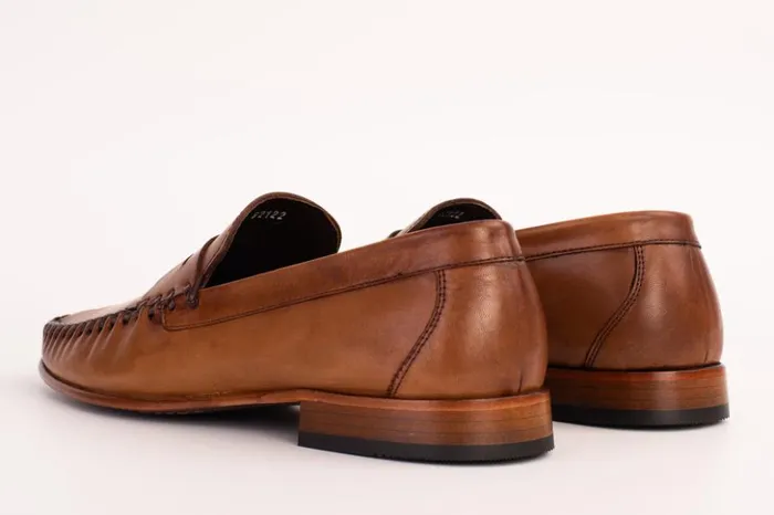Vinci Leather Dress Shoes The Eregli Tan Leather Penny Loafer Shoe 8211 Men