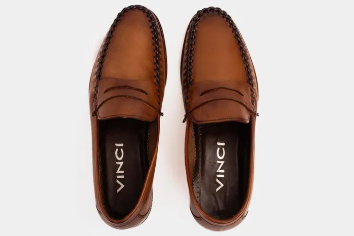 Vinci Leather Dress Shoes The Eregli Tan Leather Penny Loafer Shoe 8211 Men