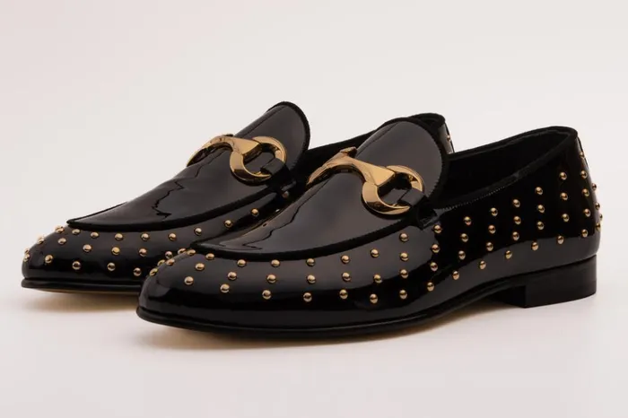 Vinci Leather Dress Shoes The Jupiter Shoe Black Spike Leather Bit Dress Loafer Limited Edition Shoe 8211 Men