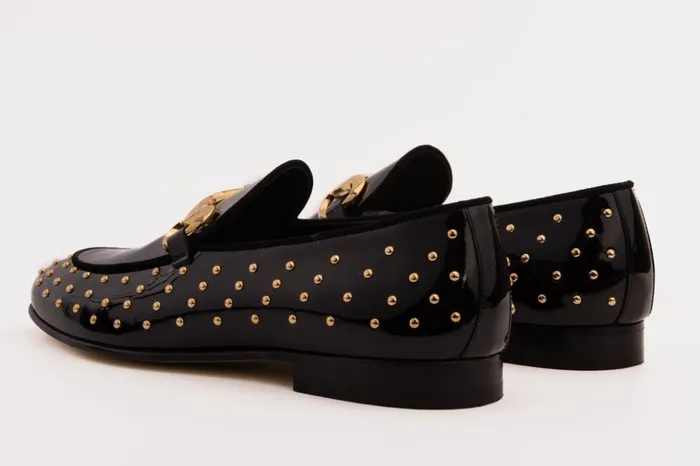 Vinci Leather Dress Shoes The Jupiter Shoe Black Spike Leather Bit Dress Loafer Limited Edition Shoe 8211 Men
