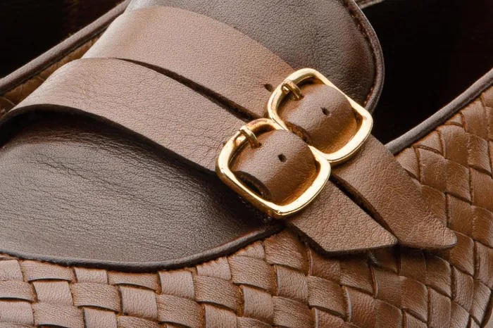 Vinci Leather Dress Shoes The Vatra Tan Woven Double Monk Strap Shoe 8211 Men
