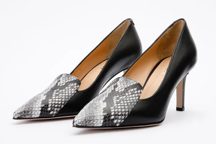 Vinci Leather Heels The Dilan Black Leather Pump Shoe 8211 Women
