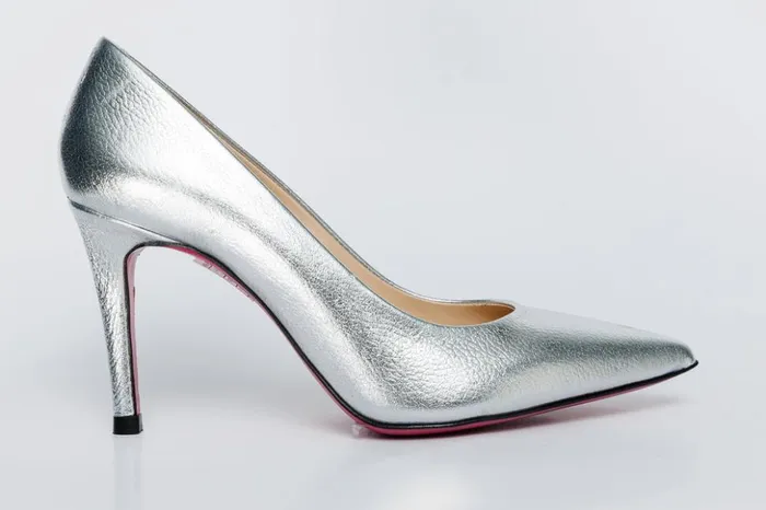 Vinci Leather Heels The Ege Silver Leather Pump Fuchsia Sole Shoe 8211 Women