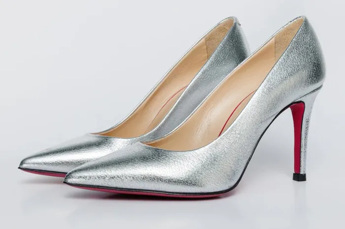Vinci Leather Heels The Ege Silver Leather Pump Fuchsia Sole Shoe 8211 Women