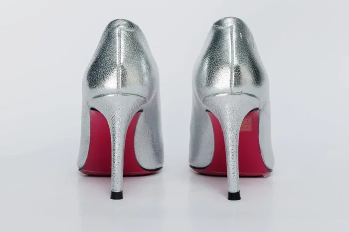 Vinci Leather Heels The Ege Silver Leather Pump Fuchsia Sole Shoe 8211 Women