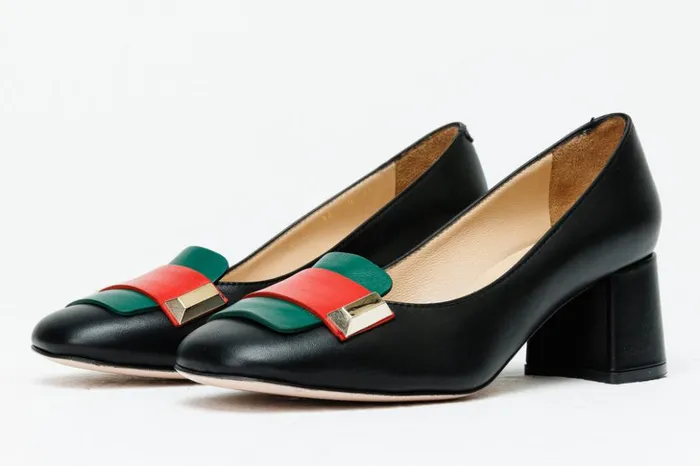 Vinci Leather Heels The Olney Black Leather Block Heel Pump Shoe 8211 Women