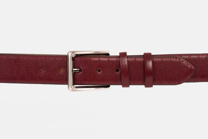 Vinci Leather Leather Belts The Adler Burgundy Leather Belt 8211 Men