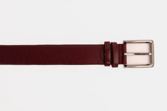 Vinci Leather Leather Belts The Adler Burgundy Leather Belt 8211 Men