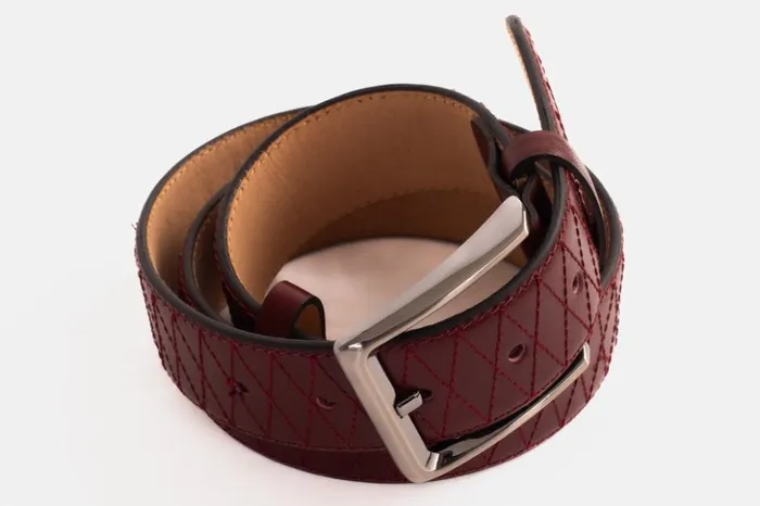 Vinci Leather Leather Belts The Adler Burgundy Leather Belt 8211 Men