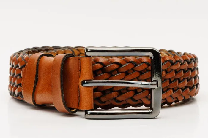 Vinci Leather Leather Belts The Grand Woven Tan Color Leather Belt 8211 Men