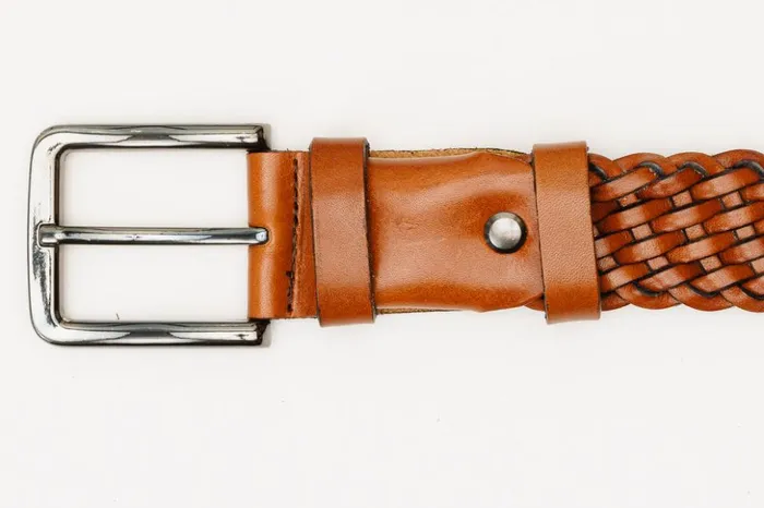 Vinci Leather Leather Belts The Grand Woven Tan Color Leather Belt 8211 Men