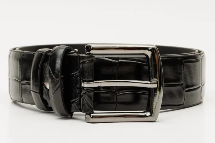 Vinci Leather Leather Belts The Patton Black Color Calfskin Belt 8211 Men