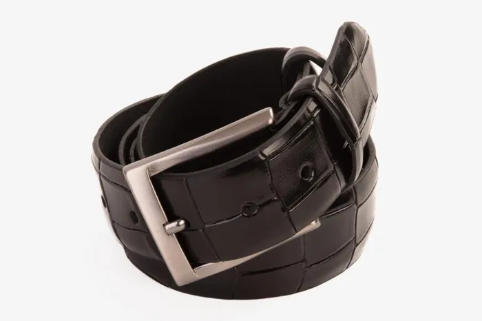 Vinci Leather Leather Belts The Patton Black Color Calfskin Belt 8211 Men