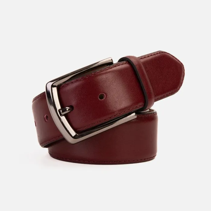 Vinci Leather Leather Belts The Royal Hand Craft Burgundy Leather Belt 8211 Men