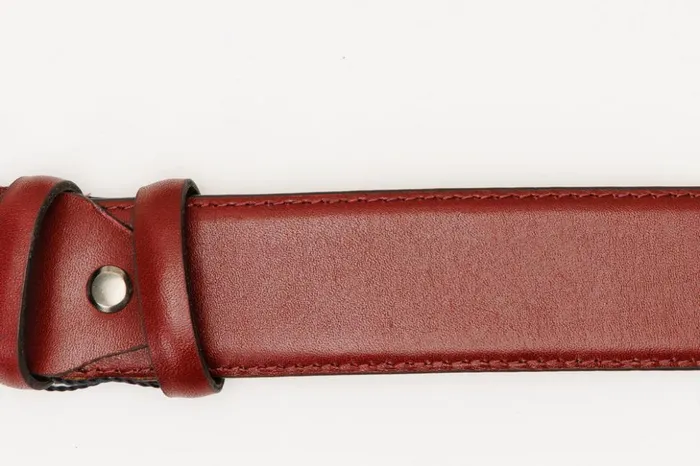 Vinci Leather Leather Belts The Royal Hand Craft Burgundy Leather Belt 8211 Men