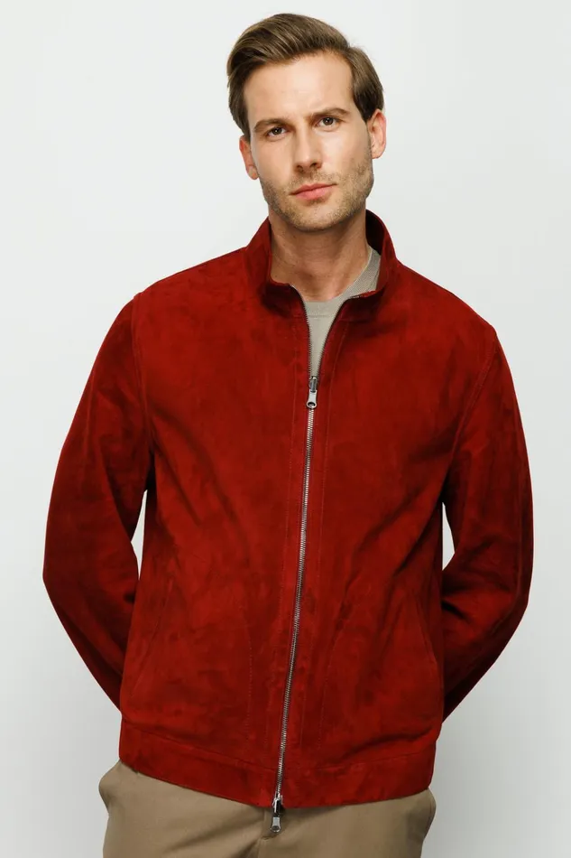 Vinci Leather Leather Jackets The Alba Burgundy Leather Jacket 8211 Men