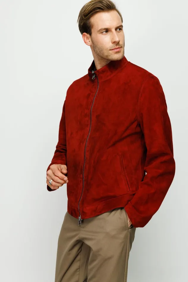 Vinci Leather Leather Jackets The Alba Burgundy Leather Jacket 8211 Men