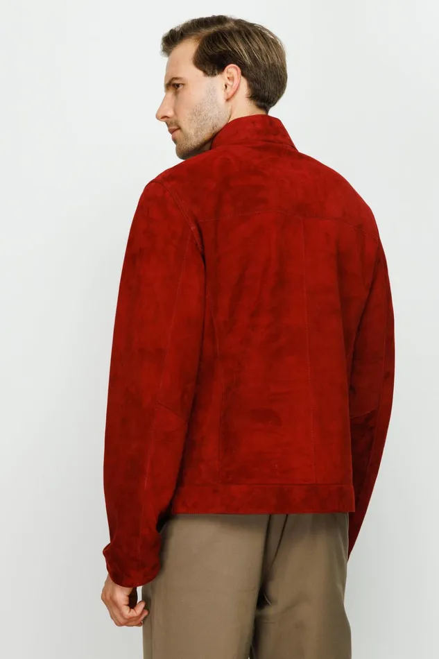 Vinci Leather Leather Jackets The Alba Burgundy Leather Jacket 8211 Men