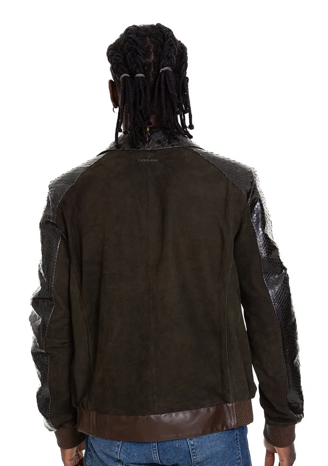 Vinci Leather Leather Jackets The Albendin Green Leather Jacket 8211 Men