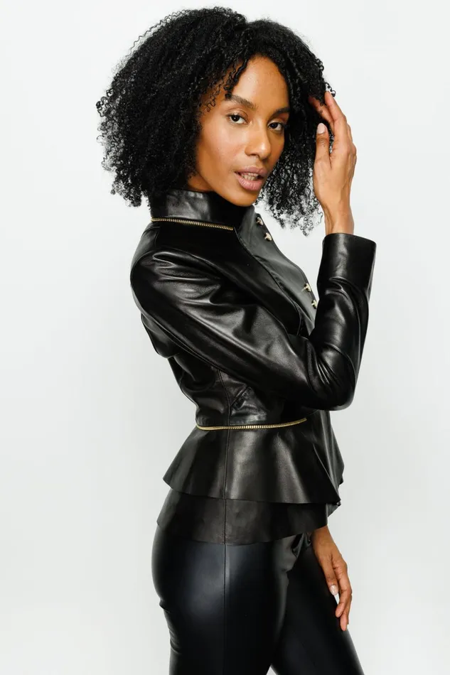 Vinci Leather Leather Jackets The Olmetti Black Leather Jacket 8211 Women