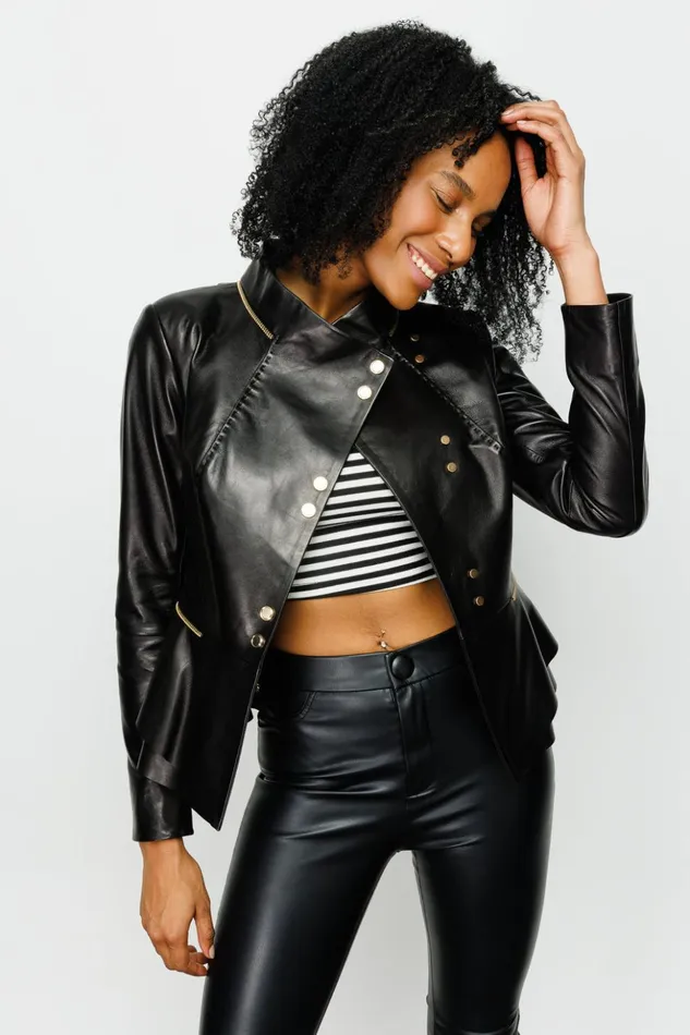 Vinci Leather Leather Jackets The Olmetti Black Leather Jacket 8211 Women