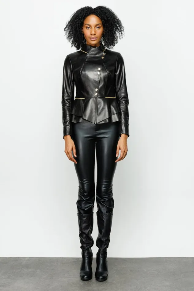 Vinci Leather Leather Jackets The Olmetti Black Leather Jacket 8211 Women