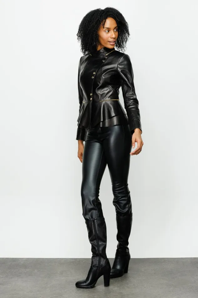 Vinci Leather Leather Jackets The Olmetti Black Leather Jacket 8211 Women