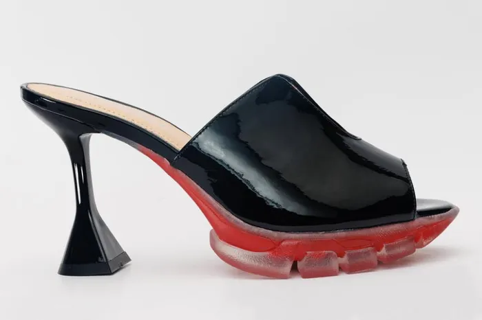 Vinci Leather Sandals The Caratal Black Patent Leather Sandal 8211 Women