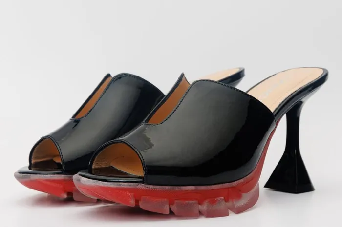 Vinci Leather Sandals The Caratal Black Patent Leather Sandal 8211 Women