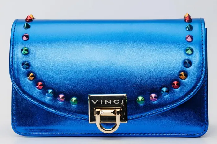 Vinci Leather Sandals The Caris Sax Blue Leather Handbag 8211 Women