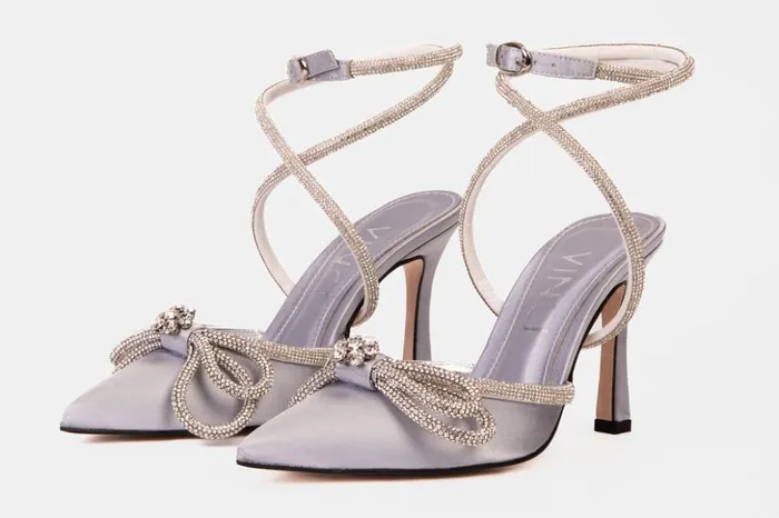 Vinci Leather Sandals The Floransa Silver Leather Pointy Toe Ankle Strap Sandal 8211 Women