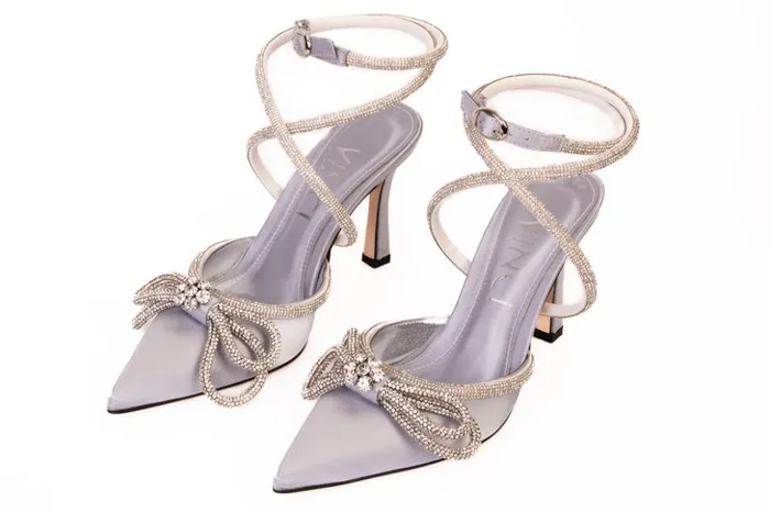 Vinci Leather Sandals The Floransa Silver Leather Pointy Toe Ankle Strap Sandal 8211 Women