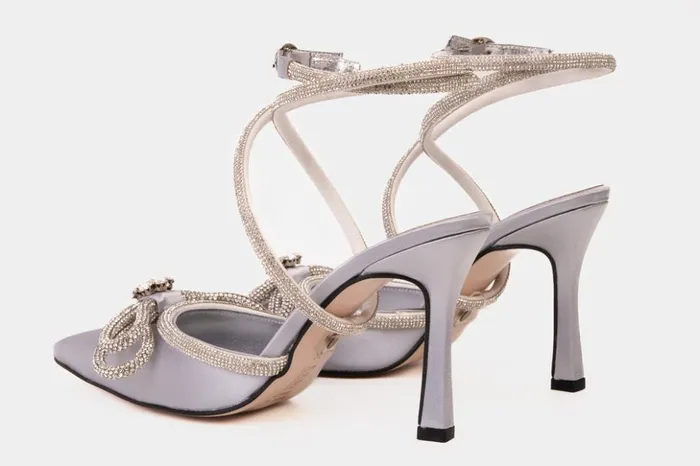 Vinci Leather Sandals The Floransa Silver Leather Pointy Toe Ankle Strap Sandal 8211 Women