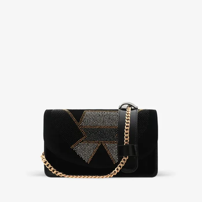 Vinci Leather Sandals The Magnolia Black Glitter Leather Handbag 8211 Women