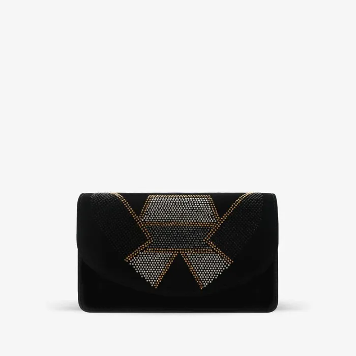 Vinci Leather Sandals The Magnolia Black Glitter Leather Handbag 8211 Women
