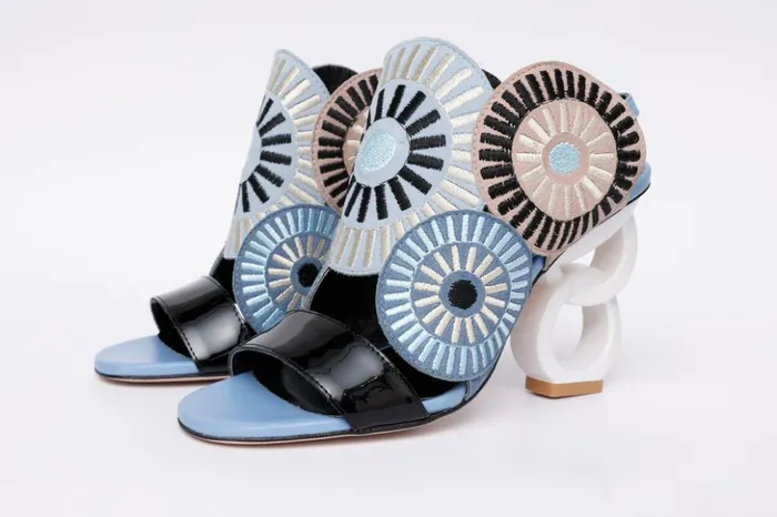 Vinci Leather Sandals The Parama Blue Leather Ankle Strap Sandal 8211 Women