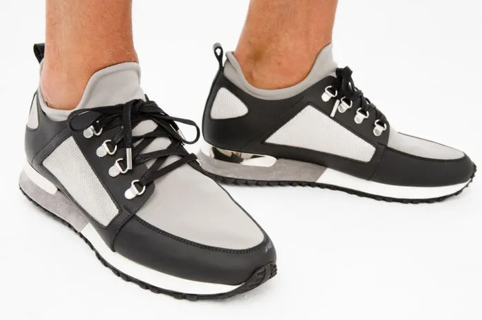 Vinci Leather Sneakers The Emir Grey Leather Sneaker 8211 Men