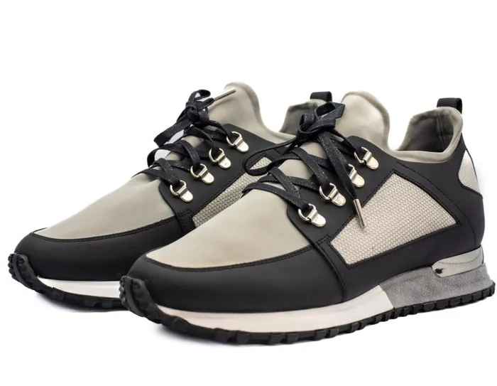 Vinci Leather Sneakers The Emir Grey Leather Sneaker 8211 Men